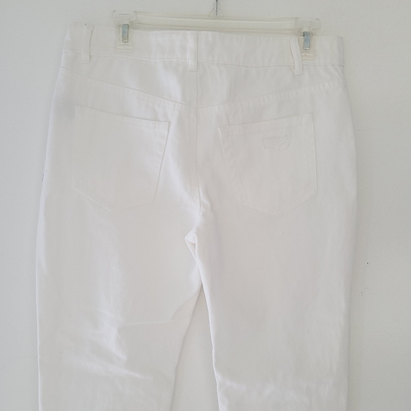 NWOT AFRM distressed crop high rise white jeans - Picture 7 of 14